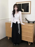 2026 Spring/Summer Lightweight Ribbed Cardigan for Women, V-Neck with Tie-Waist for a, Breathable, and Versatile Top