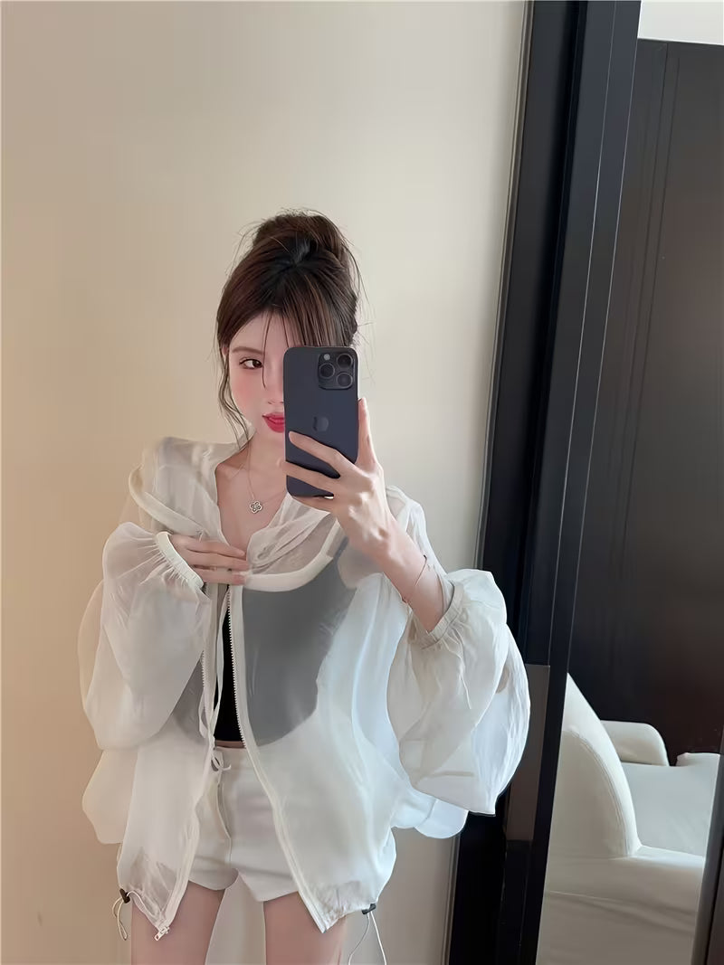 Summer New Plus Size Women'S Ice Light And Thin Sunscreen Jacket
