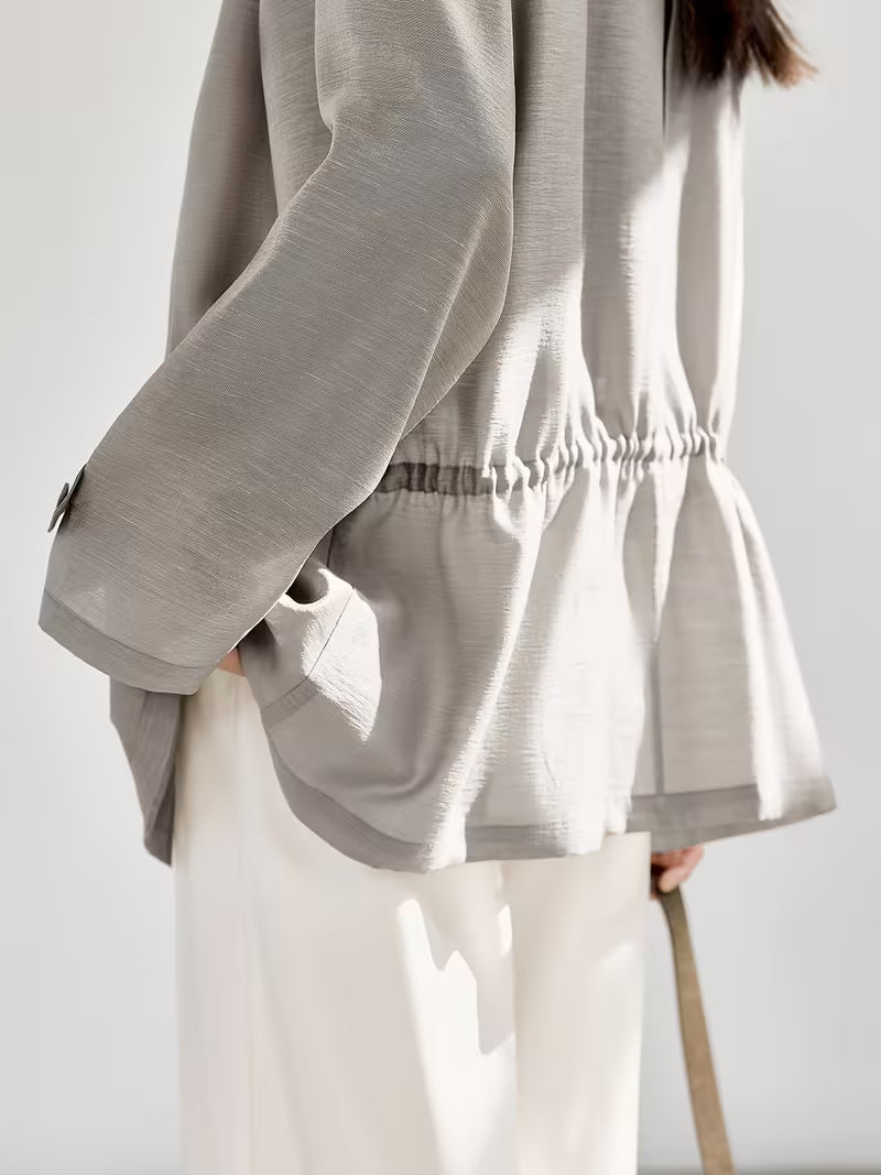 New Women's Spring/Summer Trench Coat, Thin Lightweight Style with Large Lapel