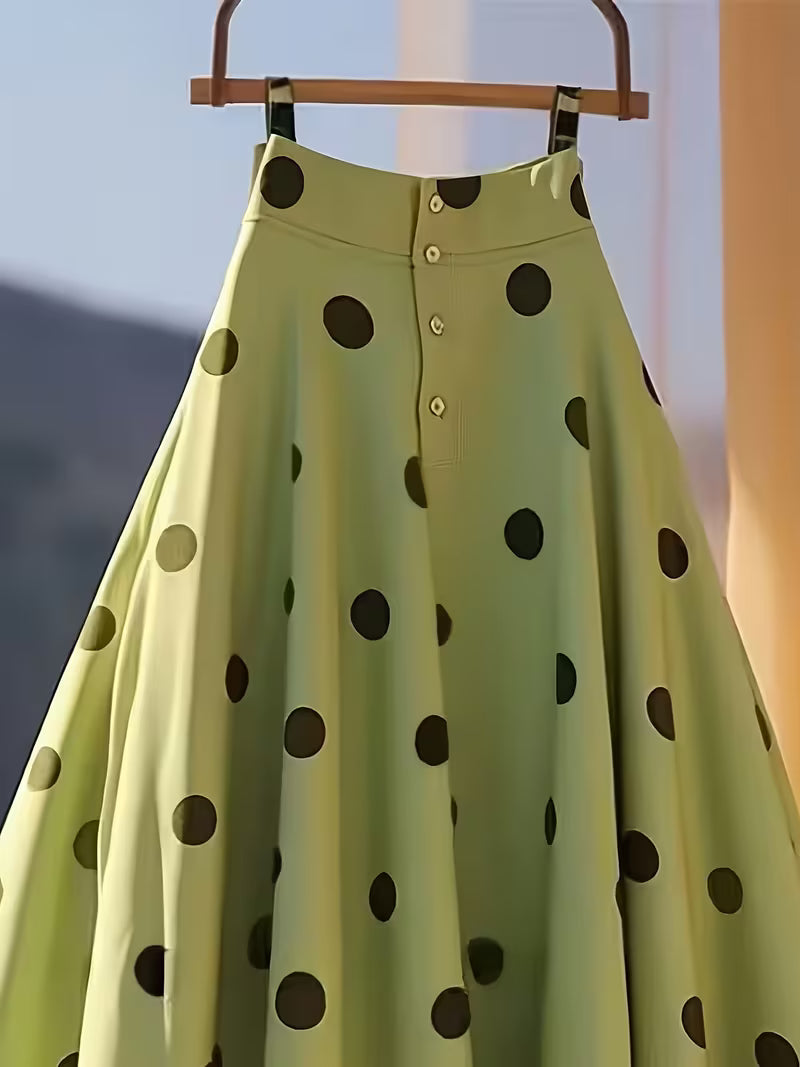 Green Polka Dot Skirt